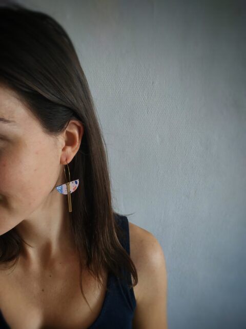 Boucles D Oreilles Azulejos Terrazzo Emilia L Atelier Lyonnais