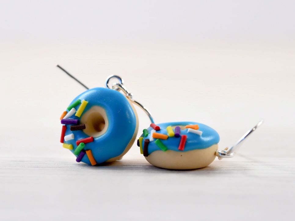 Boucles d'oreilles gourmandes bleues