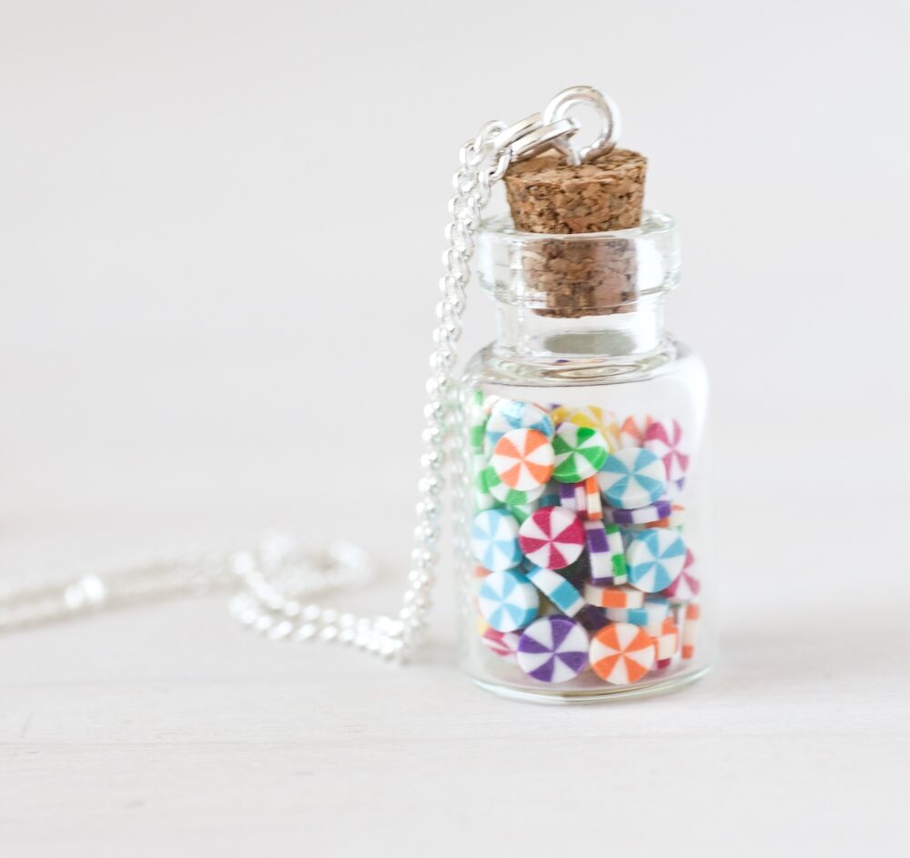 Collier bonbon multicolore