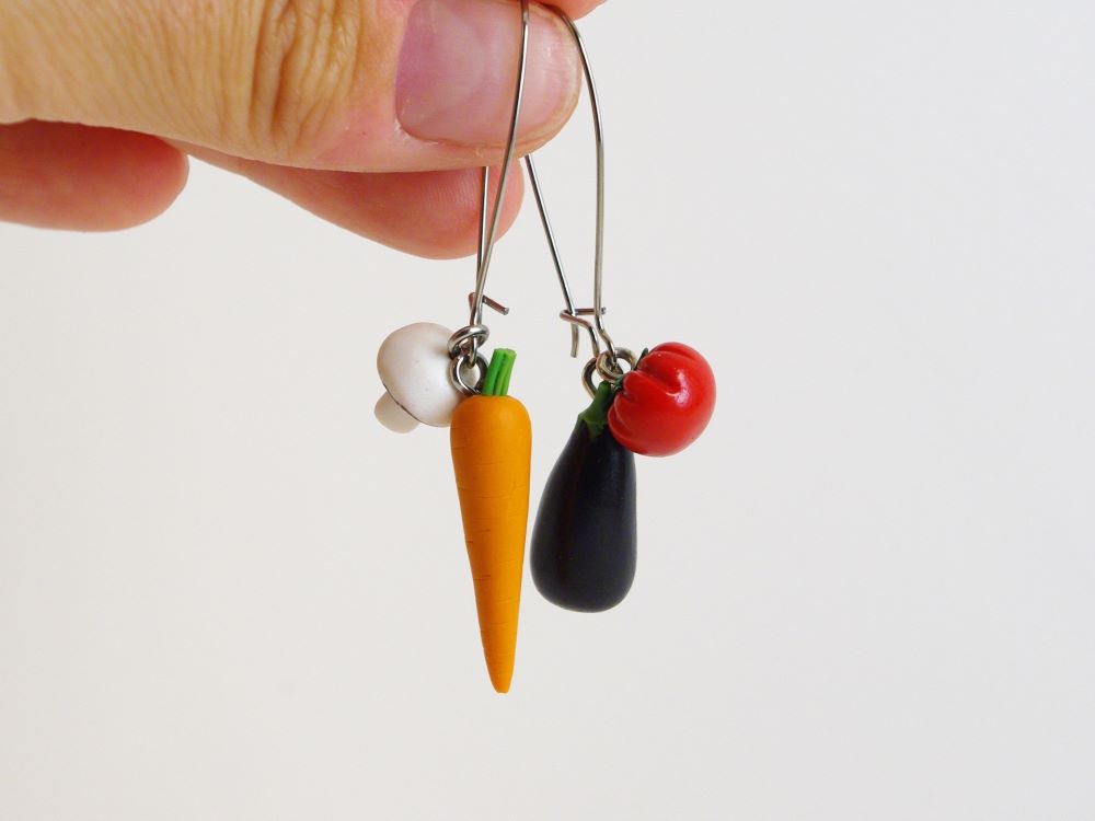 Boucles d'oreilles légumes