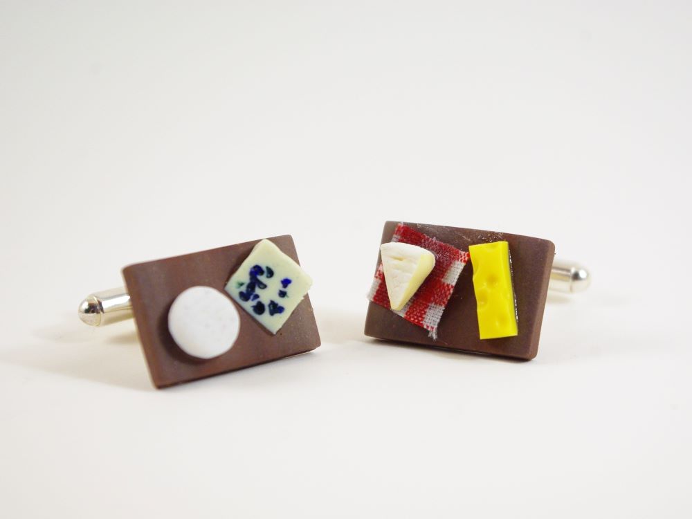 Boutons de manchette personnalisés fromage