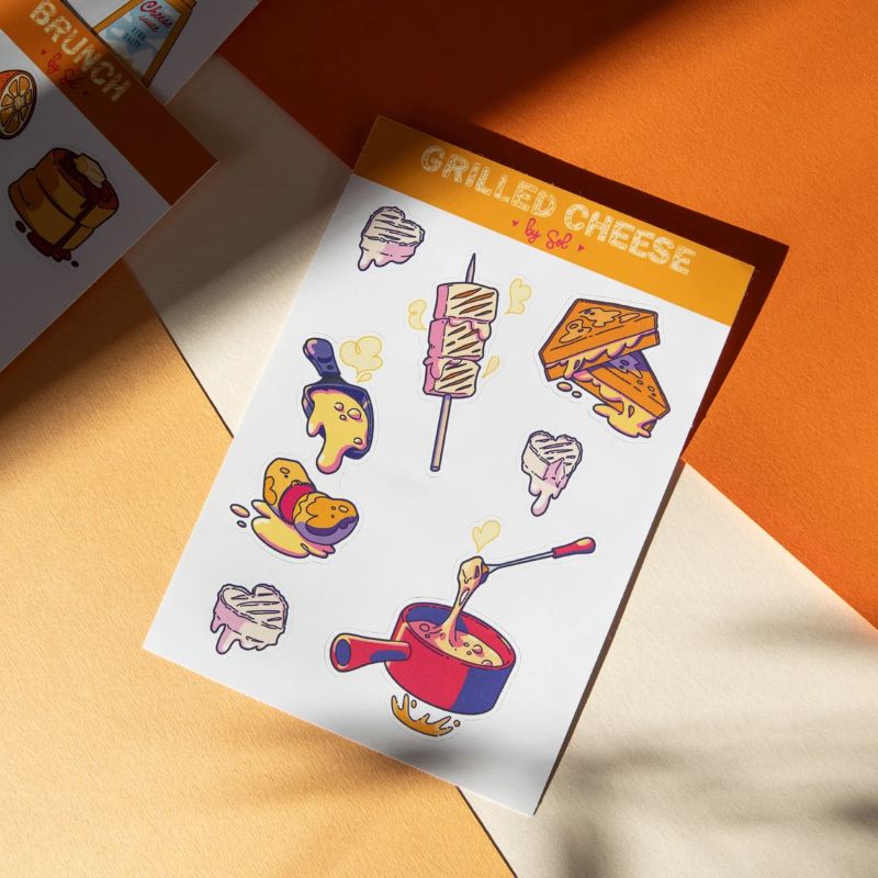 Fan de fromages planche de stickers