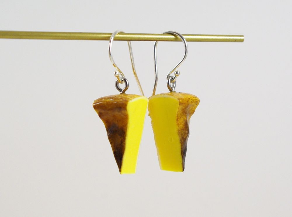 Boucles d'oreilles flan pâtissier