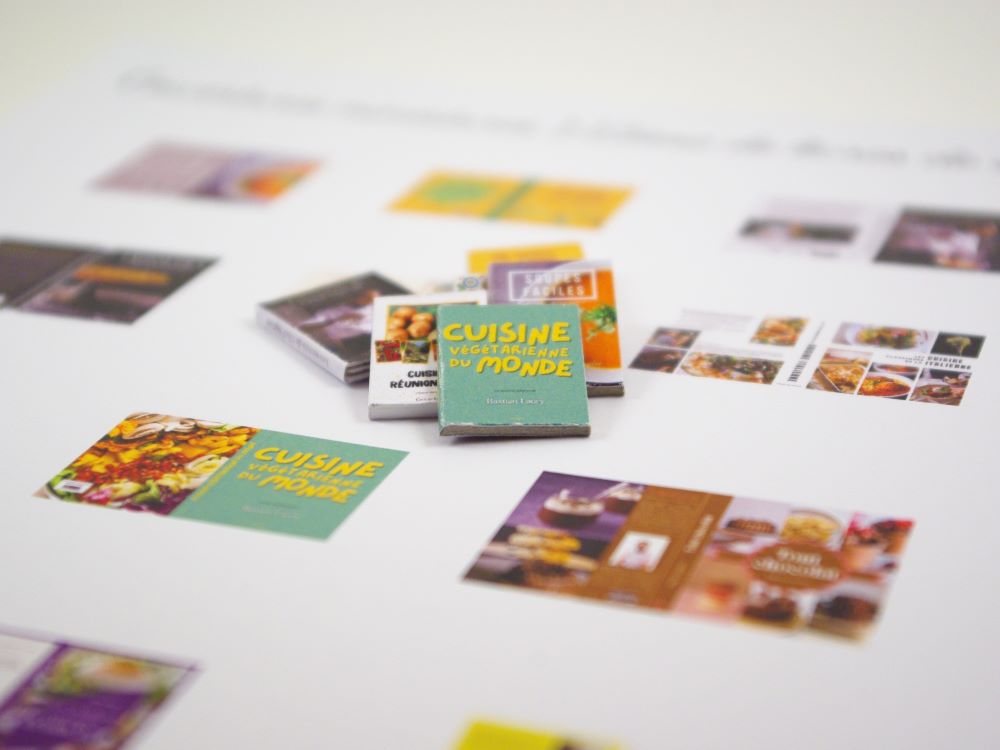 Couvertures de livres miniatures à imprimer livres de cuisine en francais